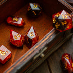 Emberflare Handmade Resin DND Dice Set
