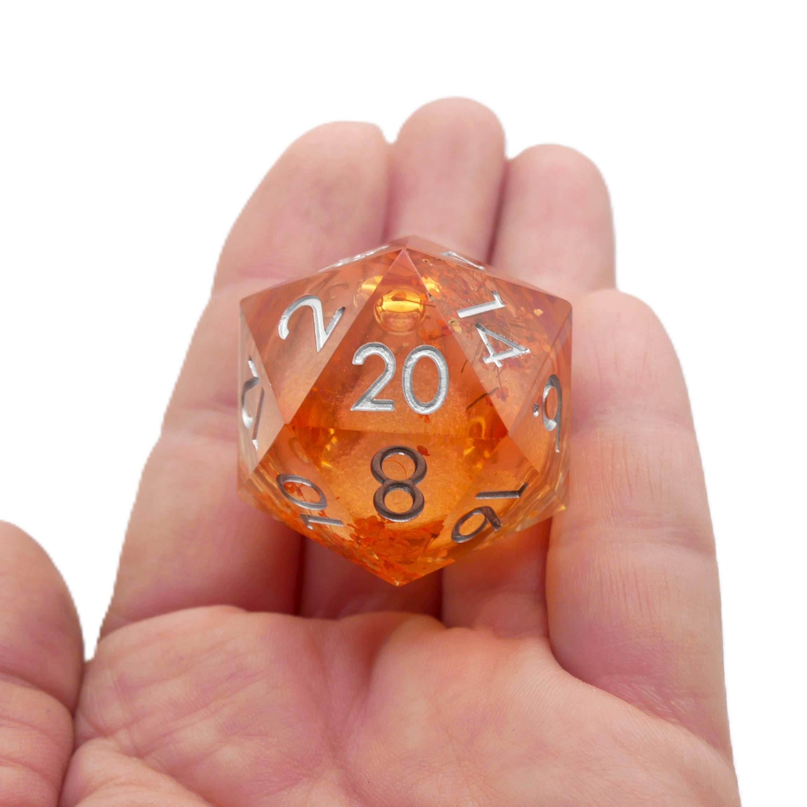 Elixir of Enchantment - Giant D20 Liquid Core DnD Dice Set | Acrylic RPG Gaming Dice - 