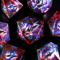 Enchanted Dragon (Red) Liquid Core Dice Set