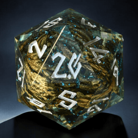 Enchanted Lake Silver Resin 30mm D20 'PRE-ORDER | SPRING EVENT DEAL' - 