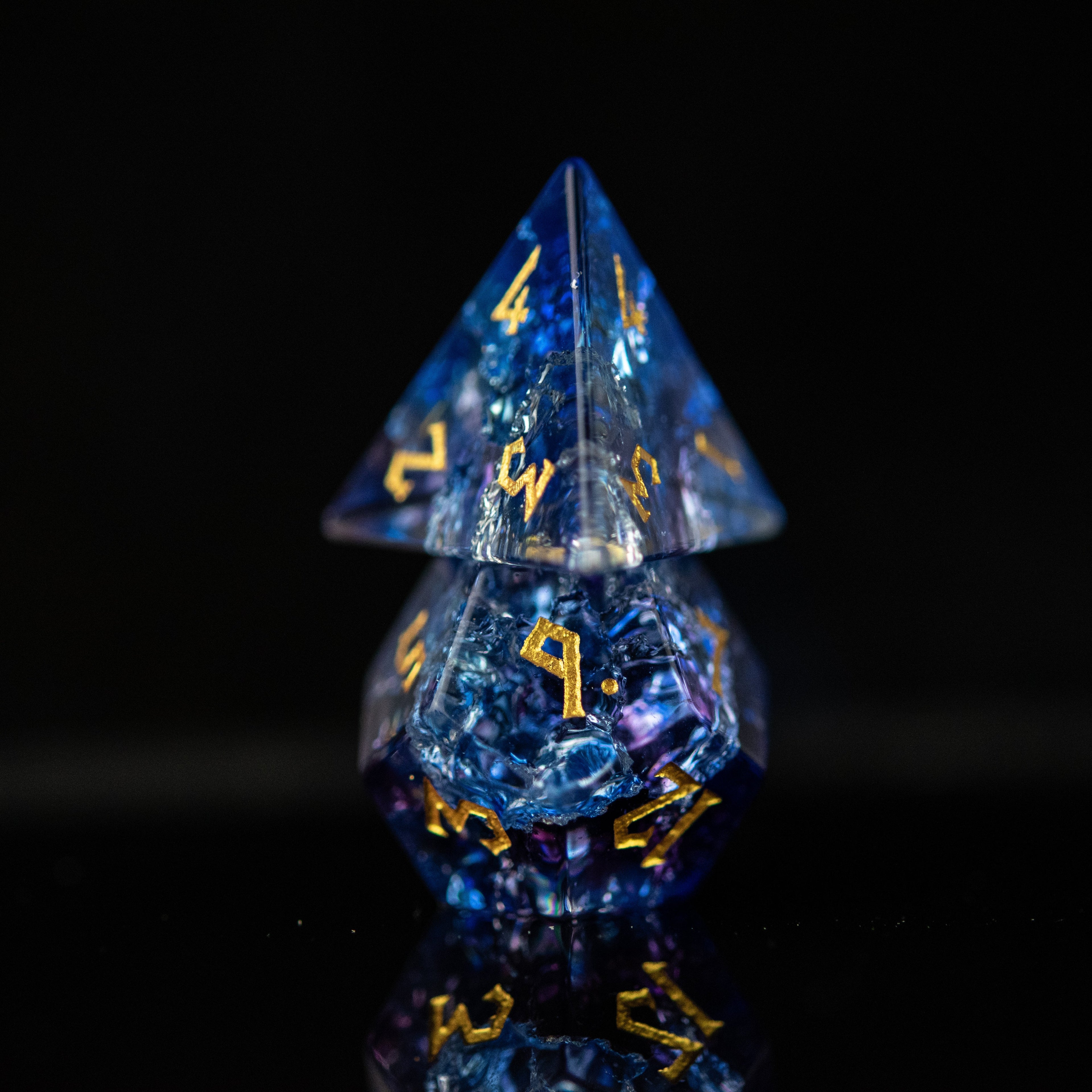 Enchanted Waters Shattered Glass Dice Set