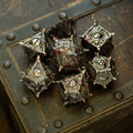 Everwatch Bloodstained Silver Metal DND Dice Set