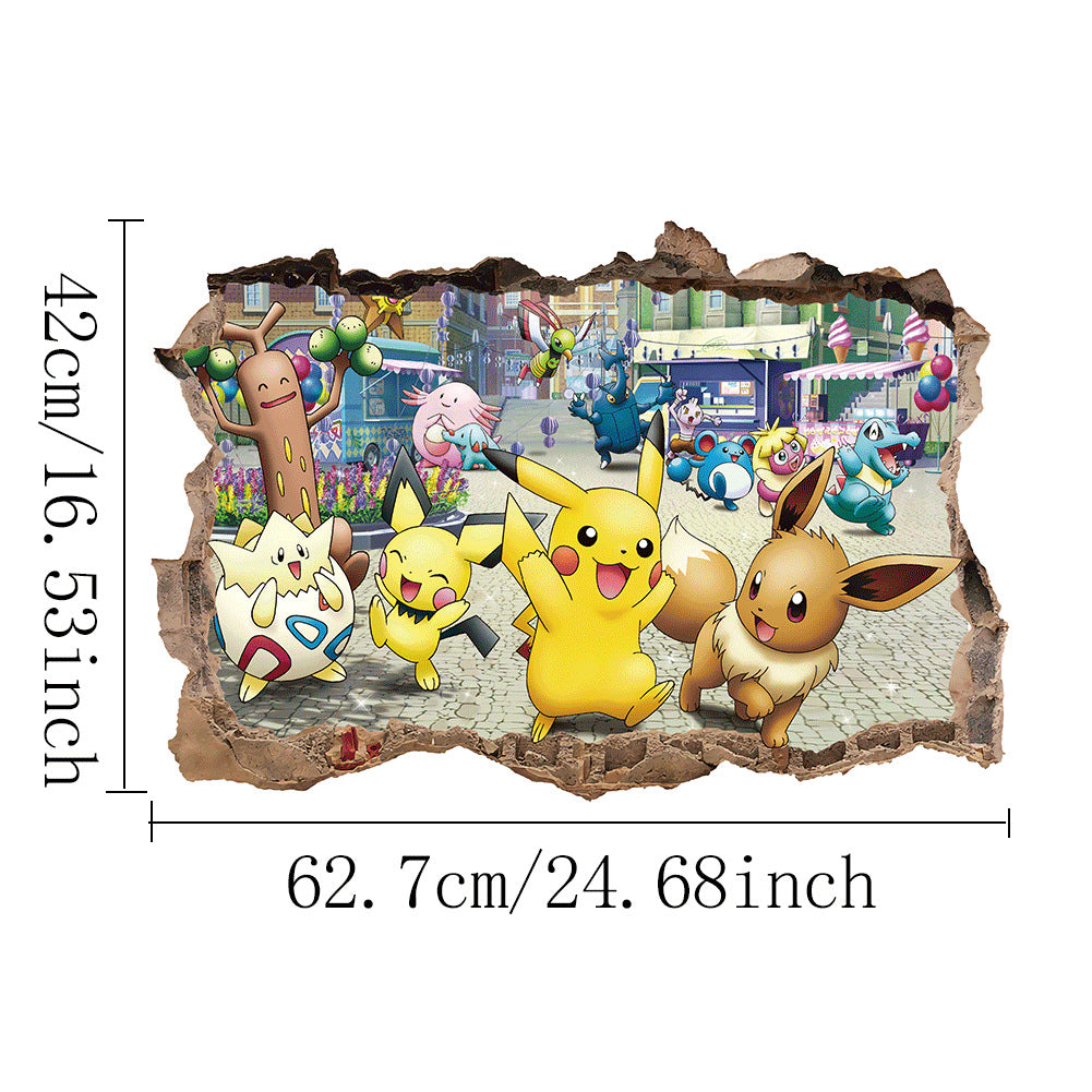Self-adhesive 3D Pikachu PVC sticker