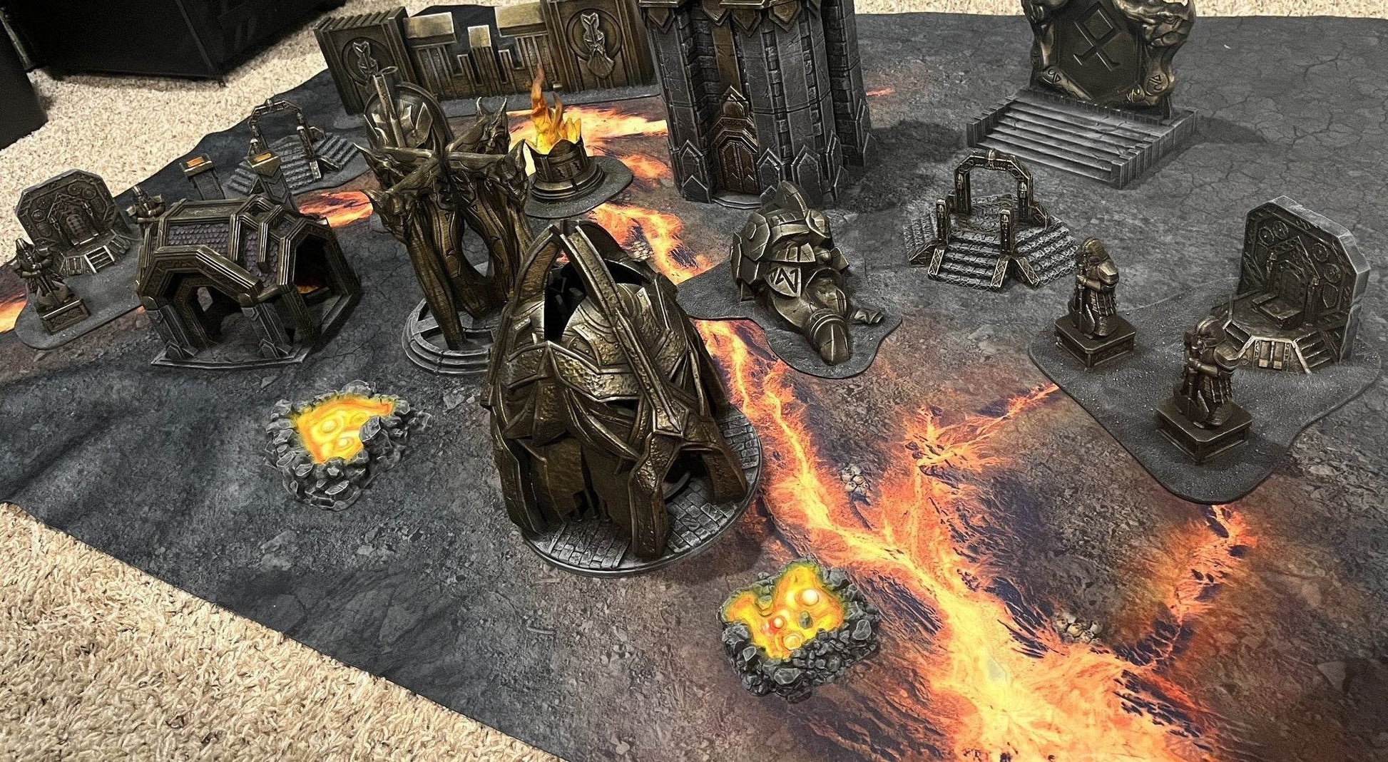 Infernal Steppes - Neoprene Battle Mat - Warhammer, AoS, 40K, Kill Team, MCP, Shatterpoint, Legion, Deadzone, More - 44x60