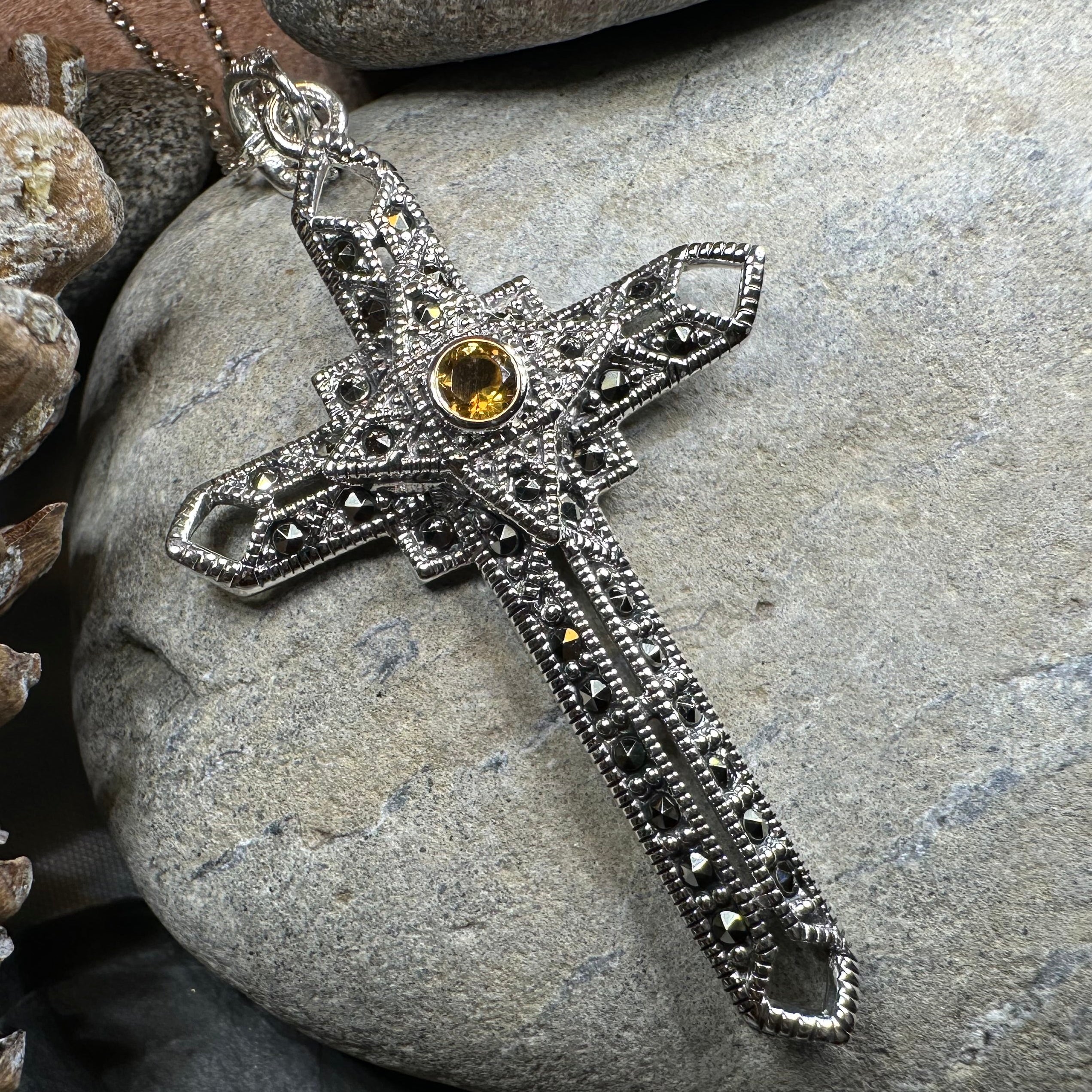 Open Weave Celtic Cross Necklace