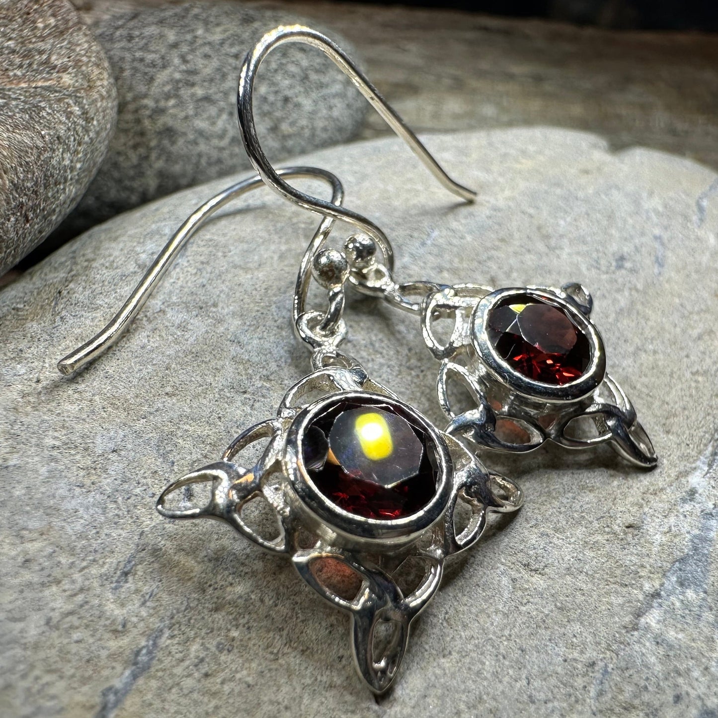 Annalise Gemstone Trinity Knot Earrings