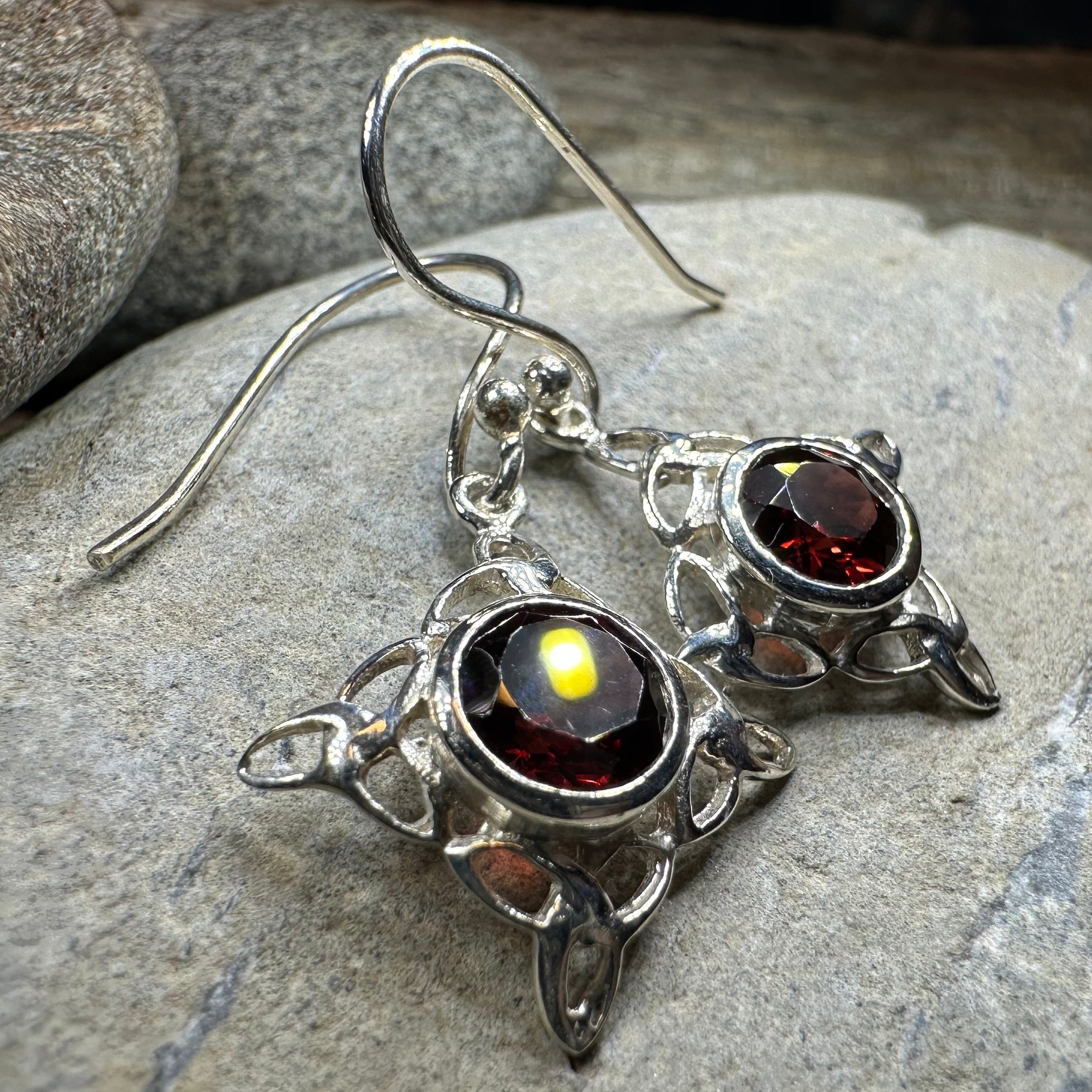 Annalise Gemstone Trinity Knot Earrings