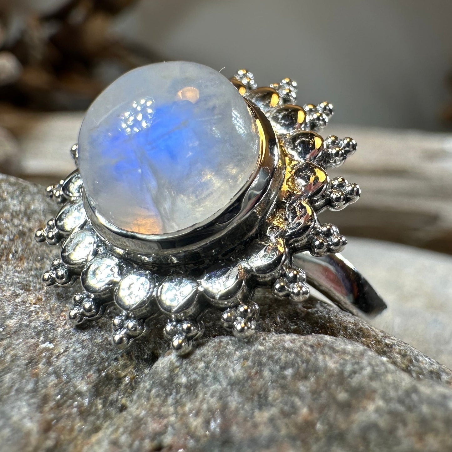 Sunyana Moonstone Sun Ring
