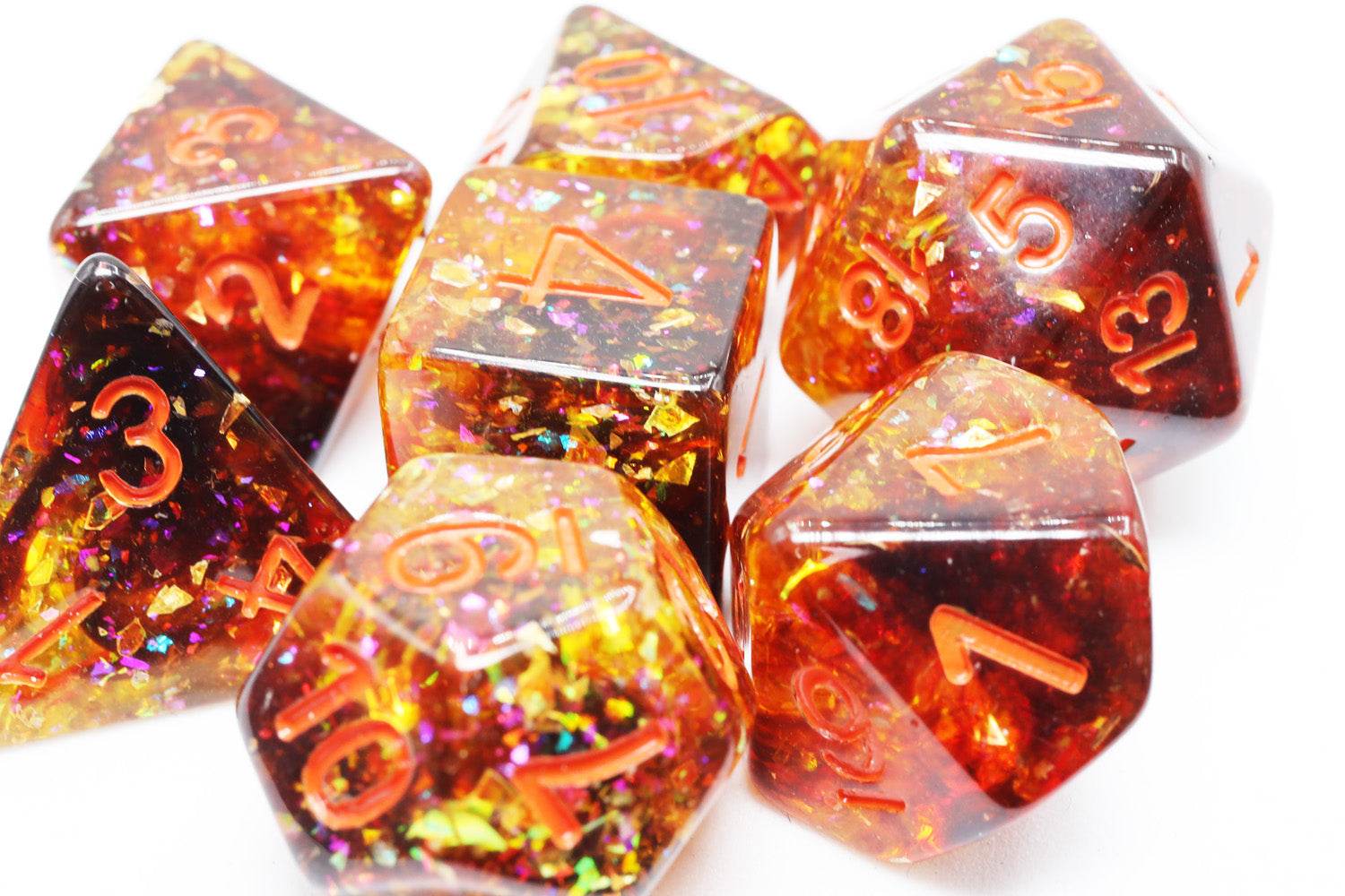 Pumpkin Light RPG Dice Set - 