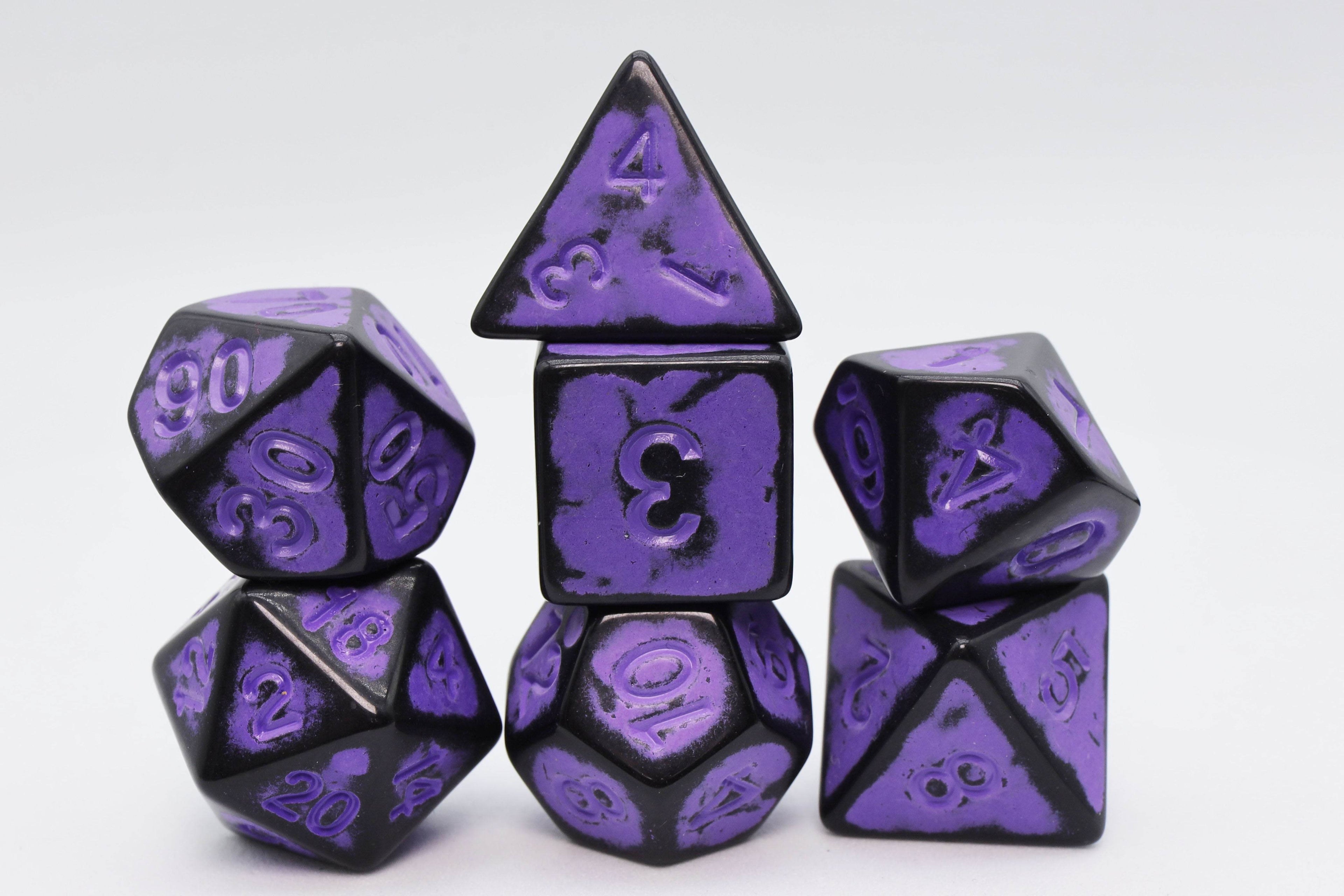 Timeworn Purple RPG Dice Set - 