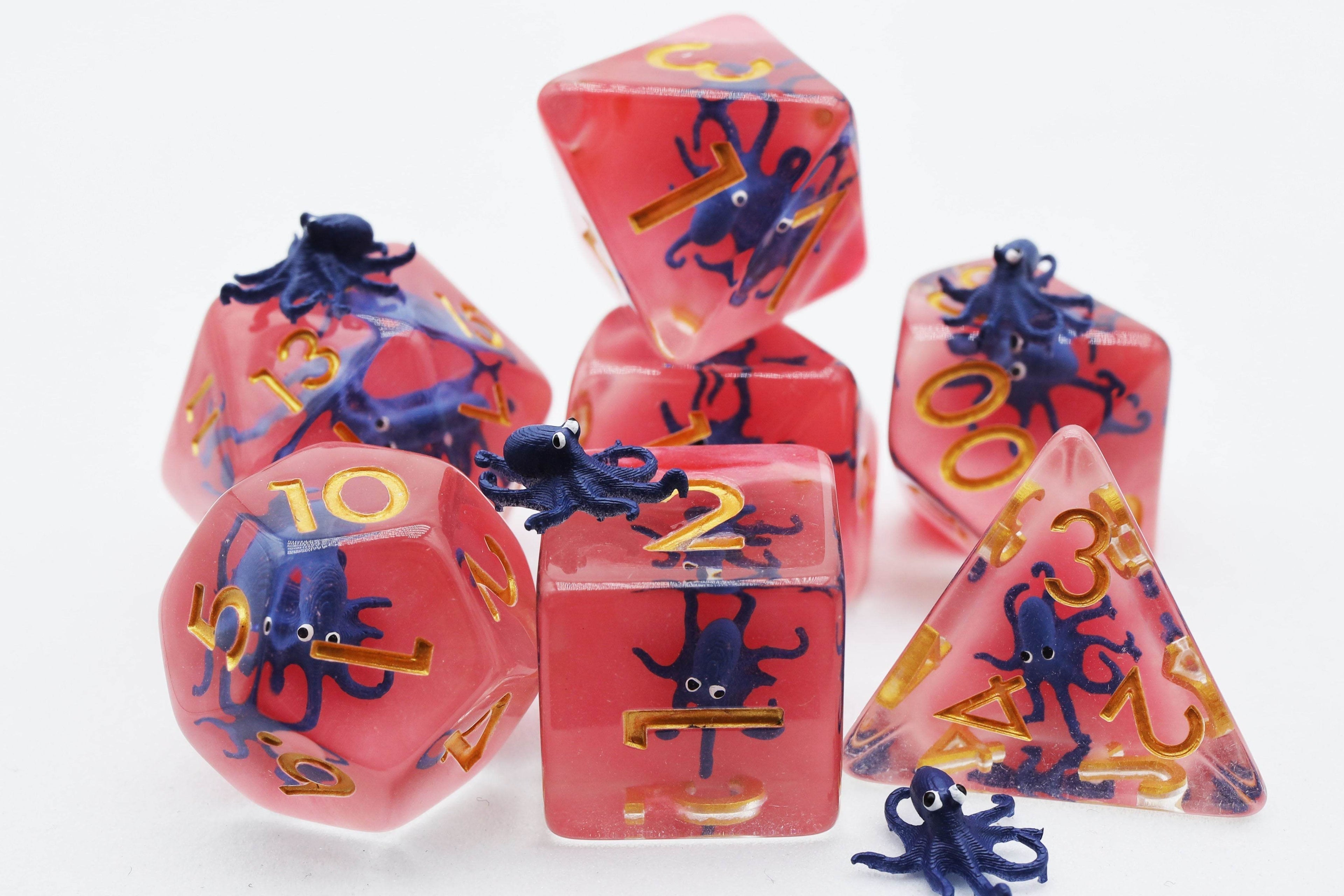 Underwater Octopus RPG Dice Set - 