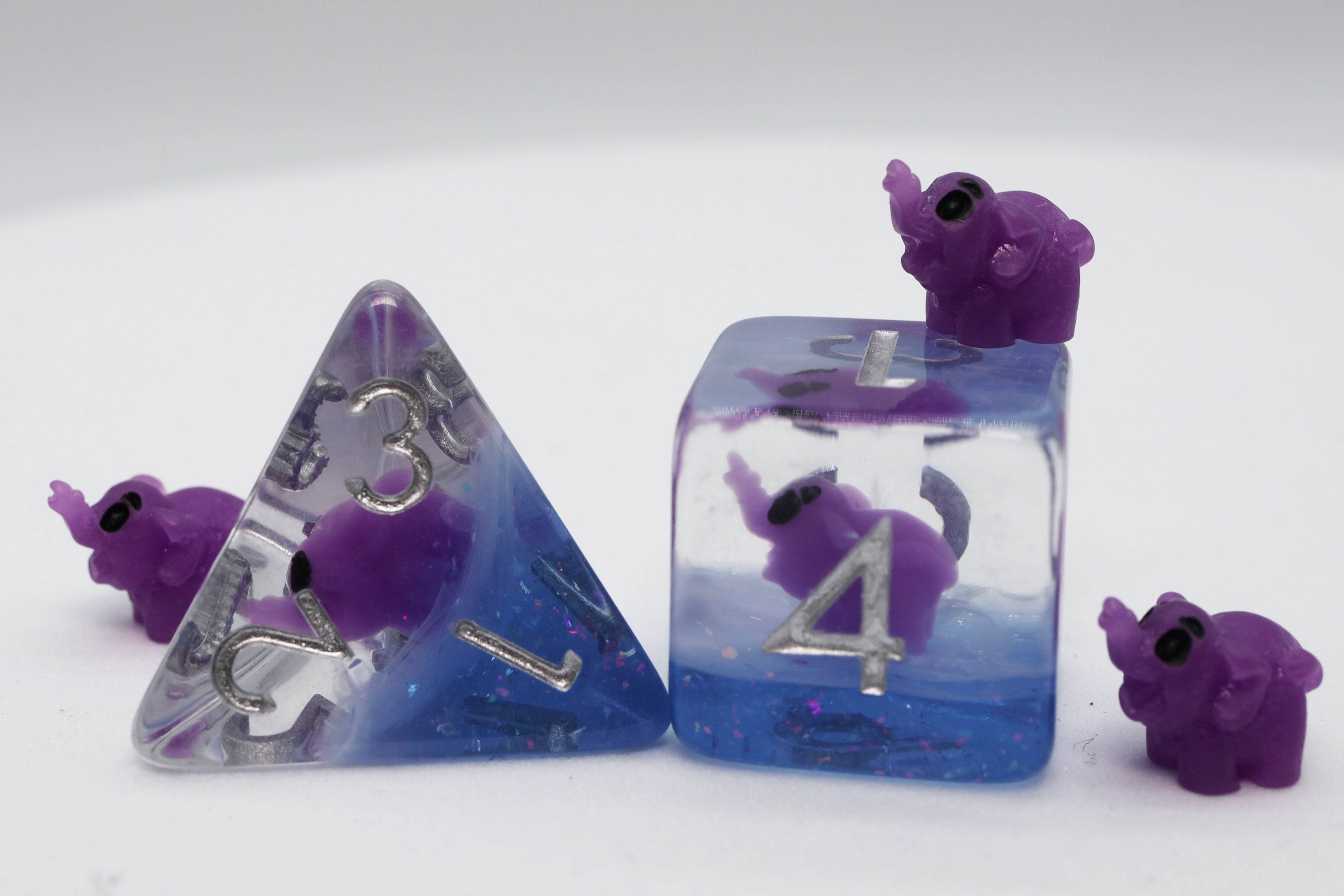Purple Elephant RPG Dice Set - 