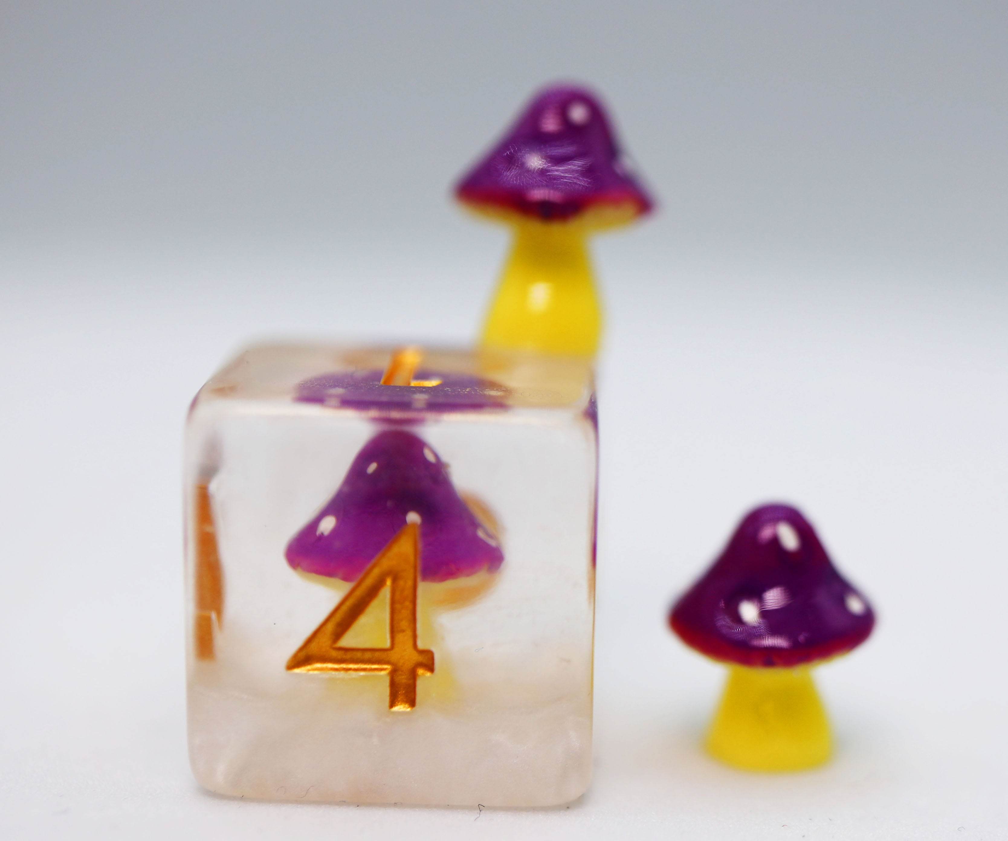 Purple Mushroom RPG Dice Set - 