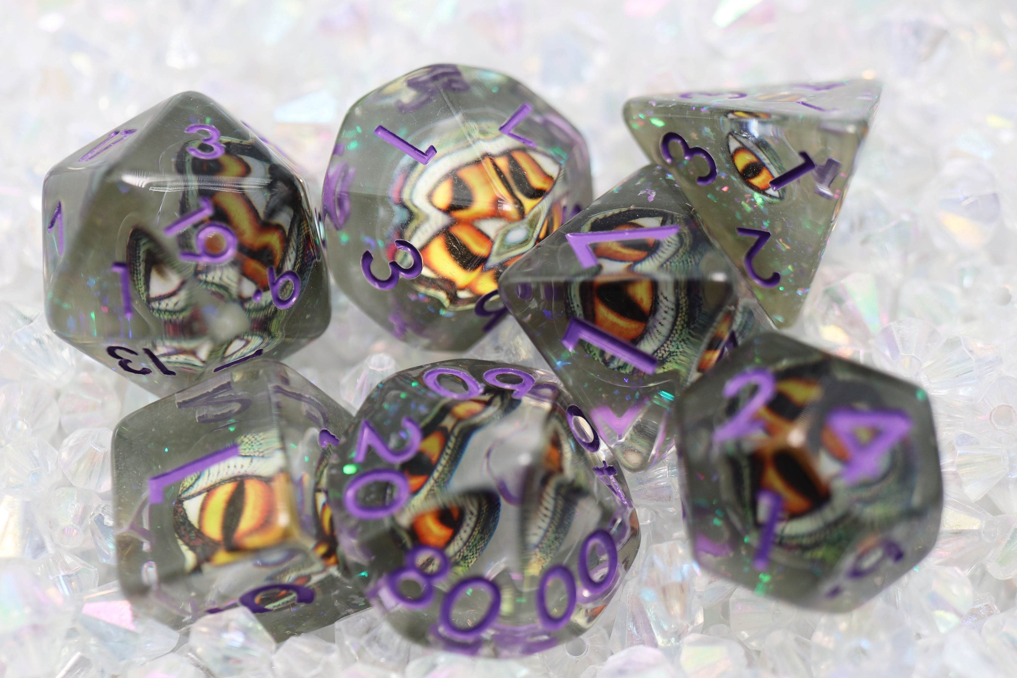 Venom Dragon Eye RPG Dice Set - 