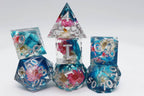 Sharp Edge Resin RPG Dice Set - Wildflower Bouquet - 