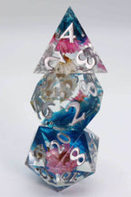 Sharp Edge Resin RPG Dice Set - Wildflower Bouquet - 