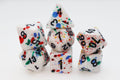 Paint Splatter RPG Dice Set - 
