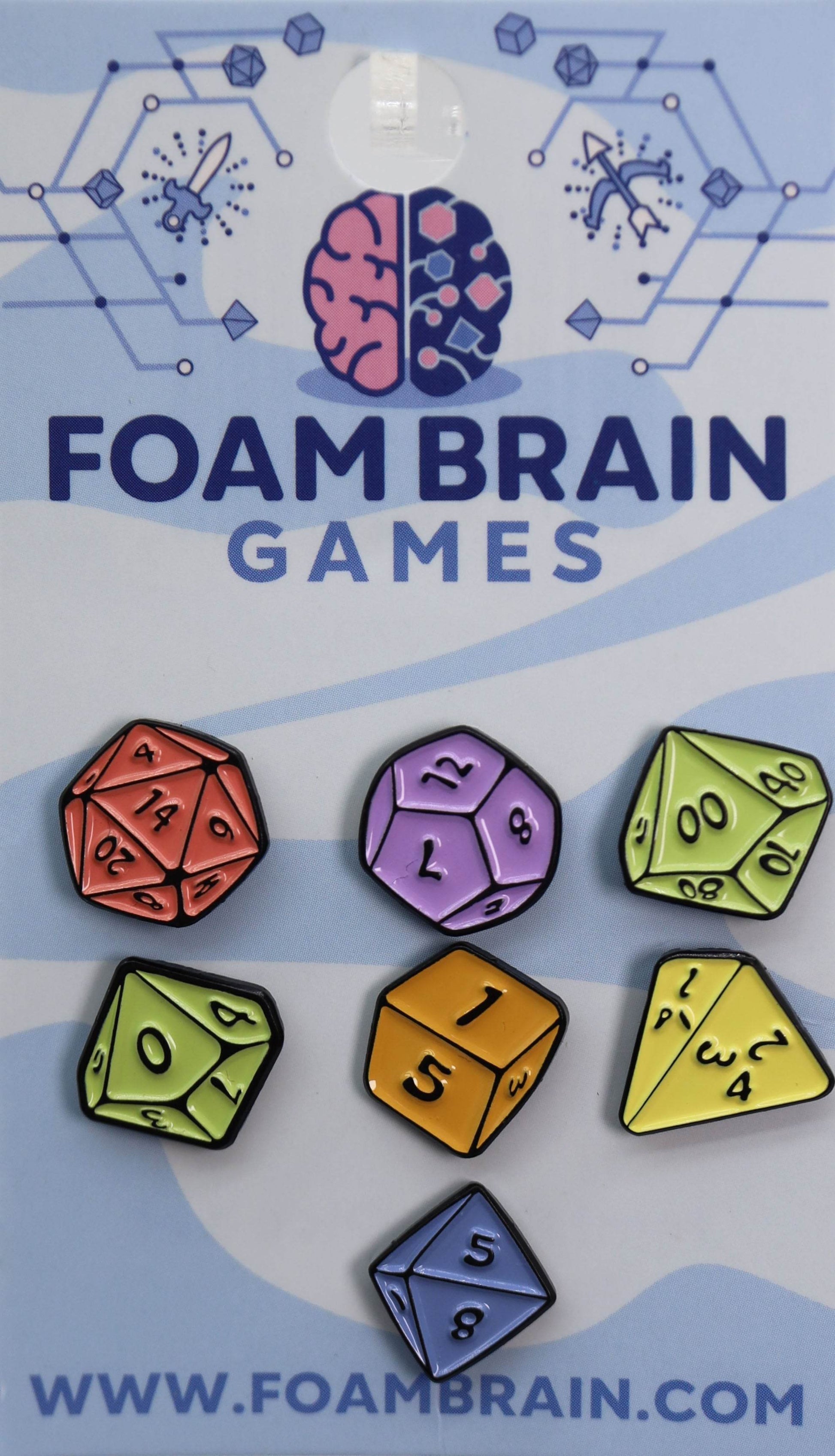 Foam Brain Games - Mini Pins: Dice Set - 