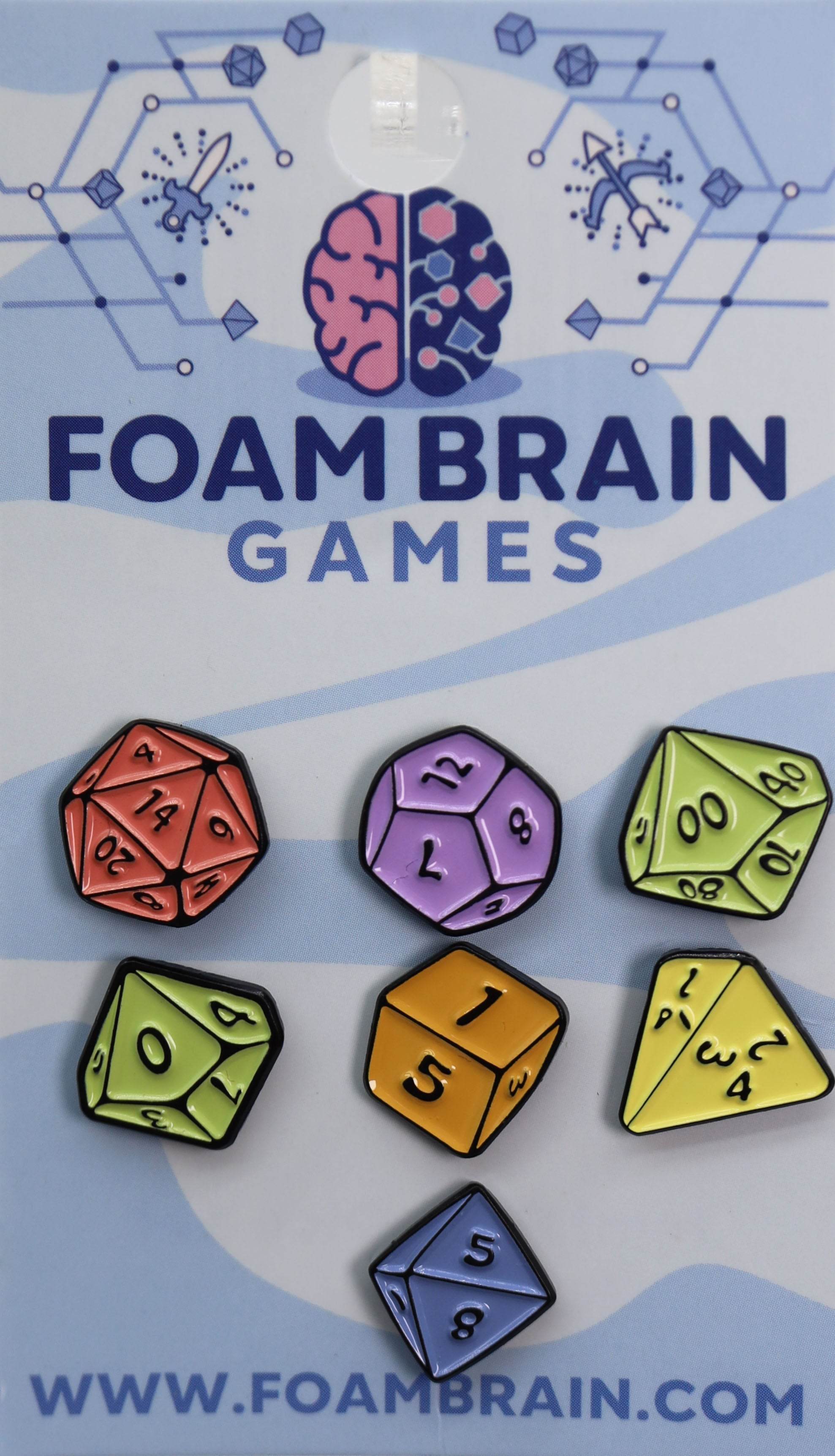 Foam Brain Games - Mini Pins: Dice Set - 