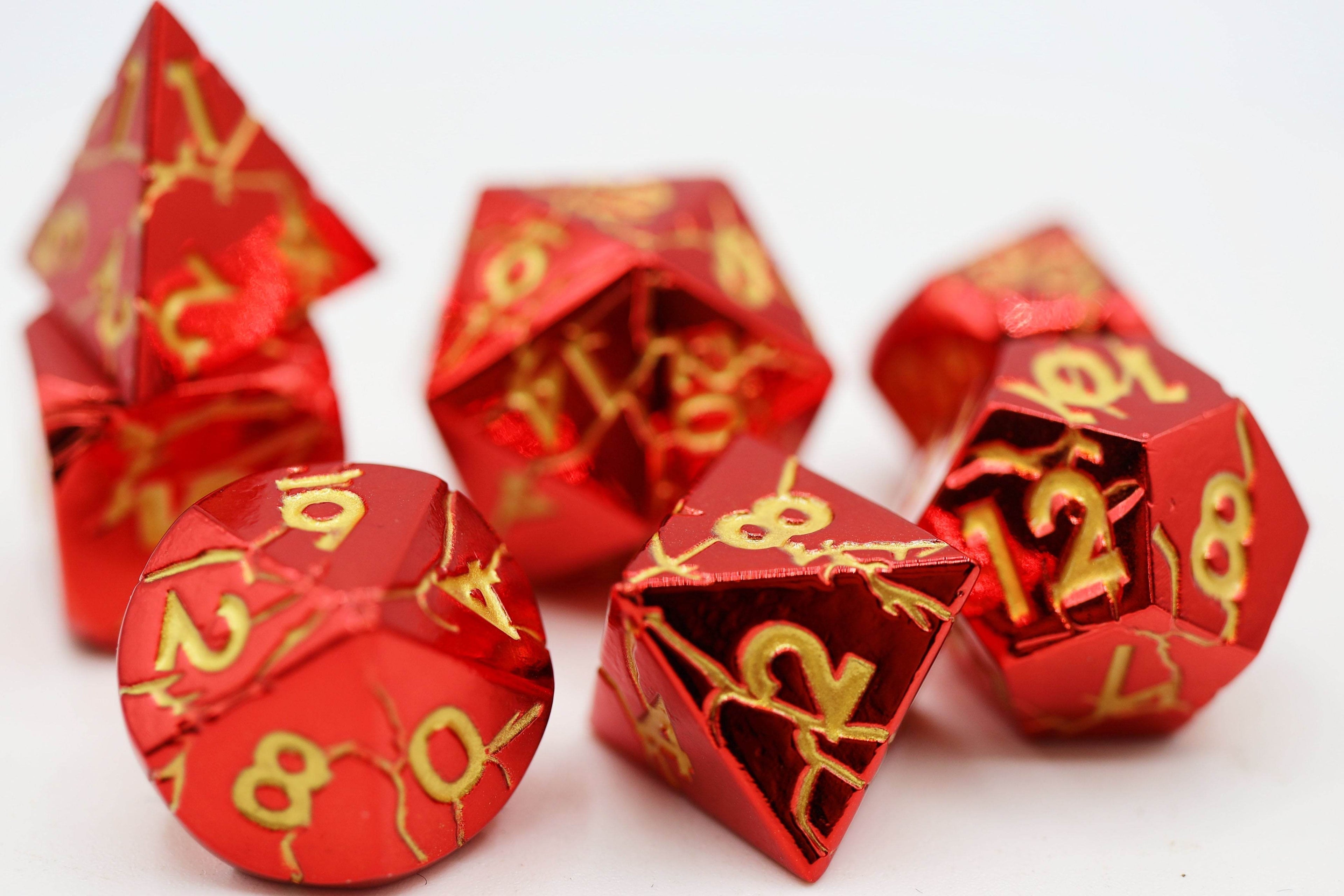 Ruby Quarry - Metal RPG Dice Set - 