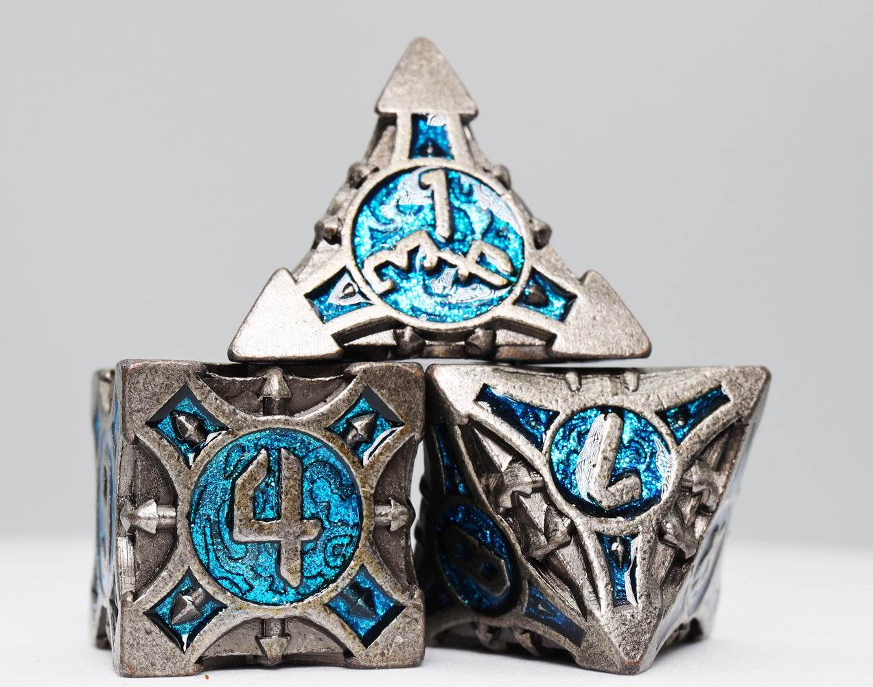 Quiver of Arrows: Cybernetic Arrow - Metal RPG Dice Set - 