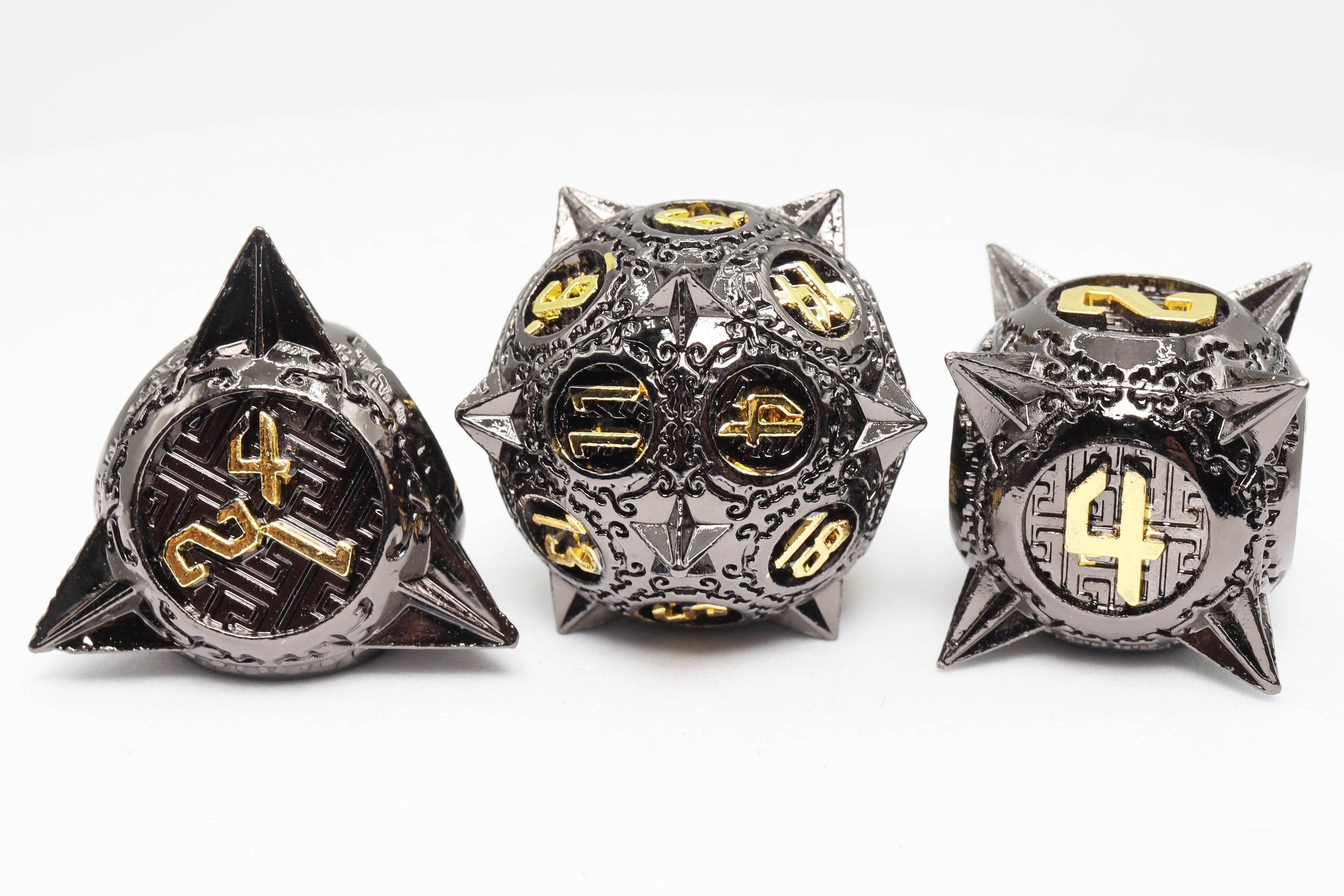 Meteor Storm: Black Hole - Metal RPG Dice Set - 