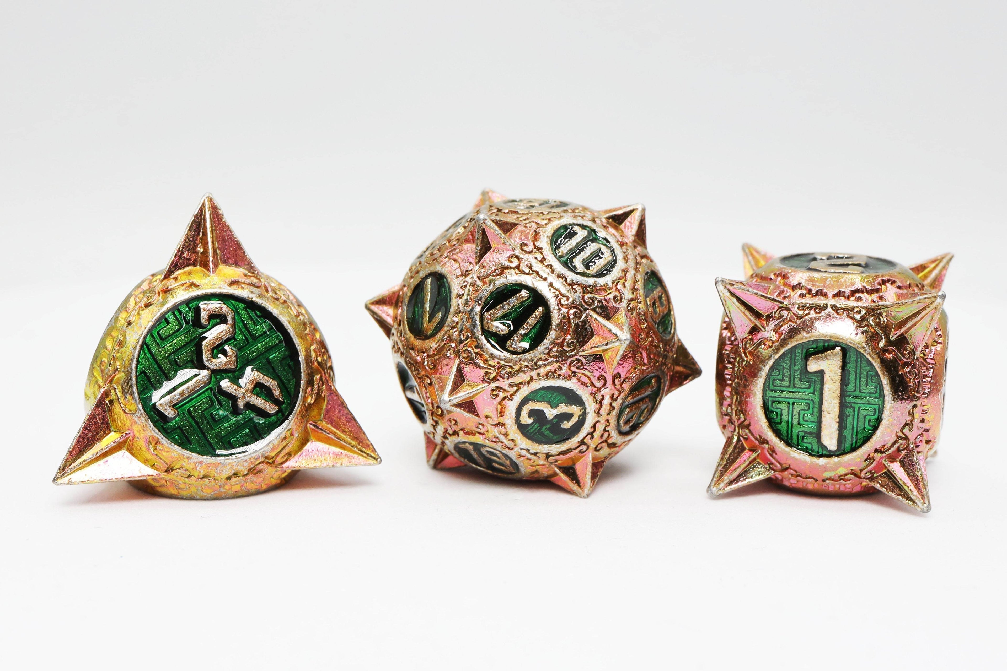 Meteor Storm: Irradiated Iridescence - Metal RPG Dice Set - 