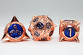 Meteor Storm: Copper-Lit Space - Metal RPG Dice Set - 