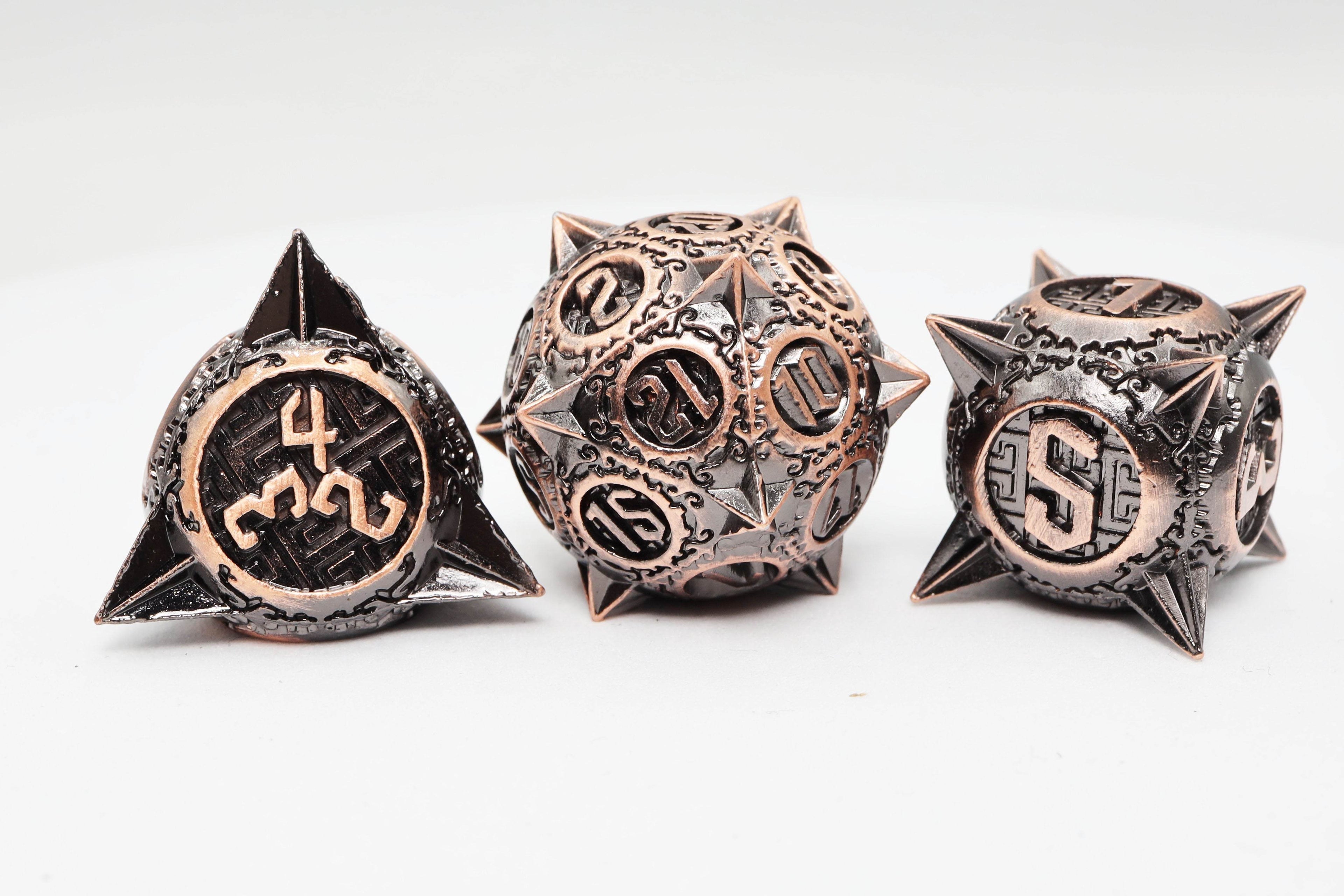 Meteor Storm: Copper Asteroid - Metal RPG Dice Set - 