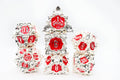 Floral Starburst: Icy Amaryllis - Metal RPG Dice Set - 