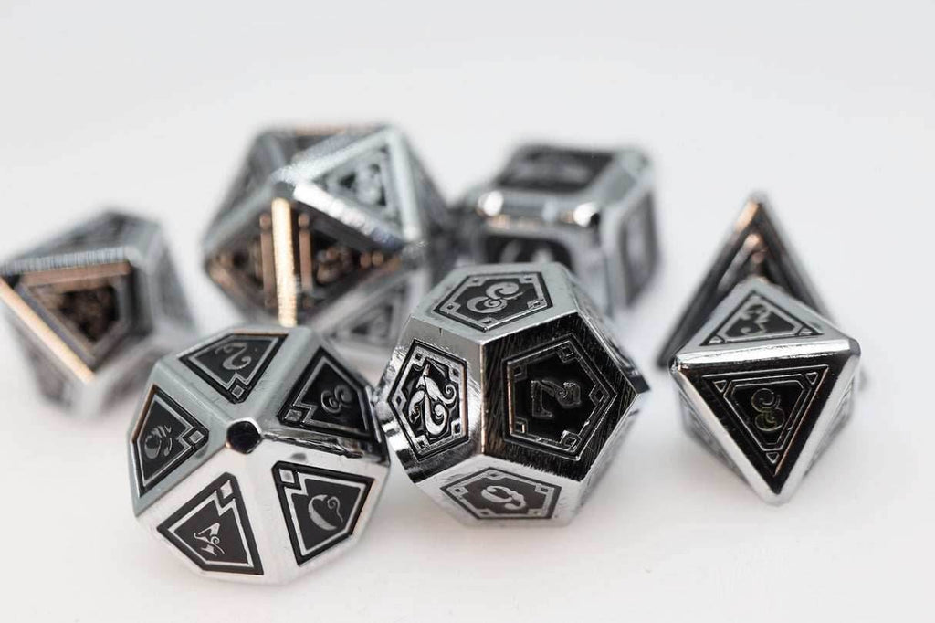 Alchemist Metals: Necrotic - Metal RPG Dice Set - 