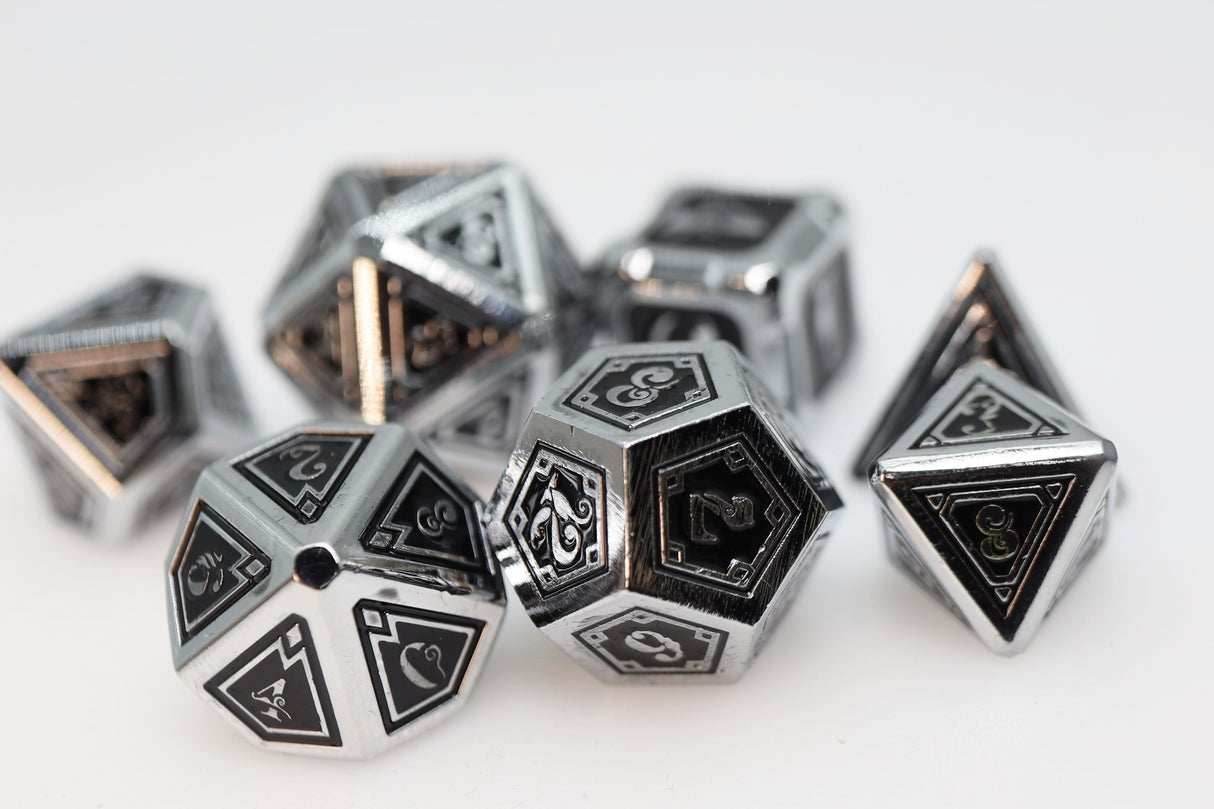 Alchemist Metals: Necrotic - Metal RPG Dice Set - 