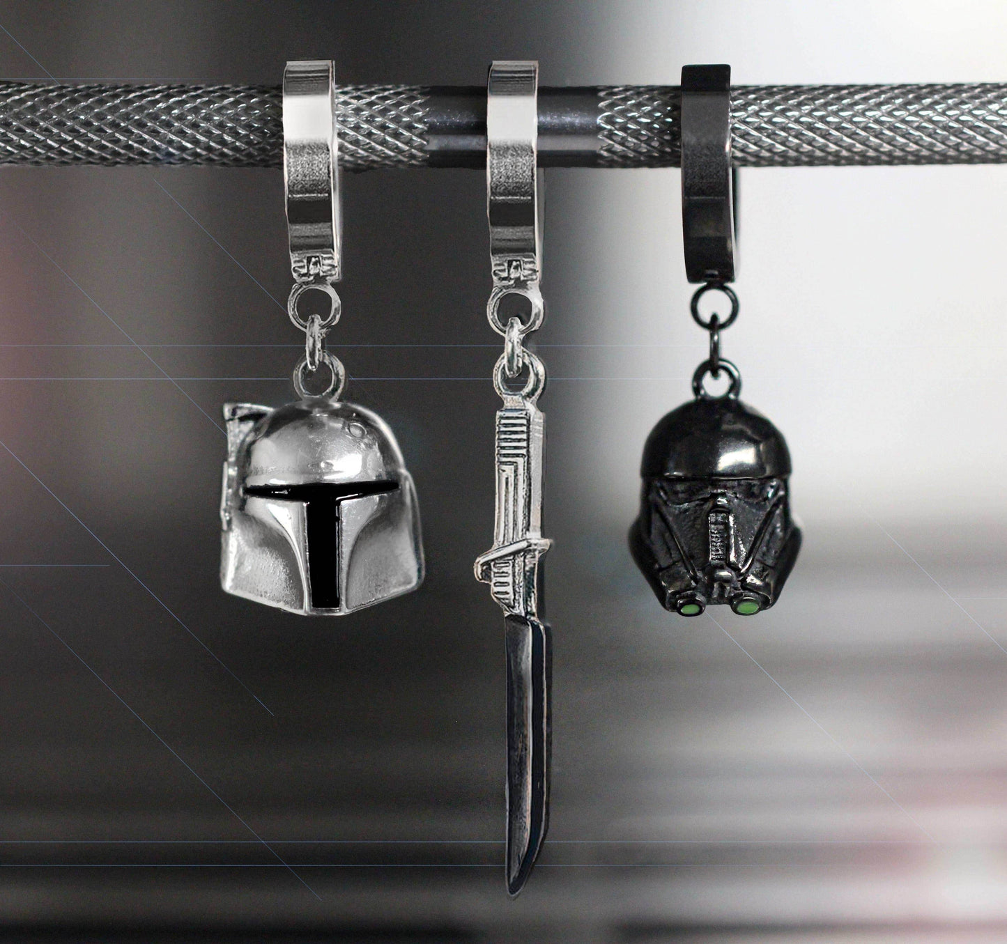 Star Wars™ Boba Fett Earring - Chrome / Single