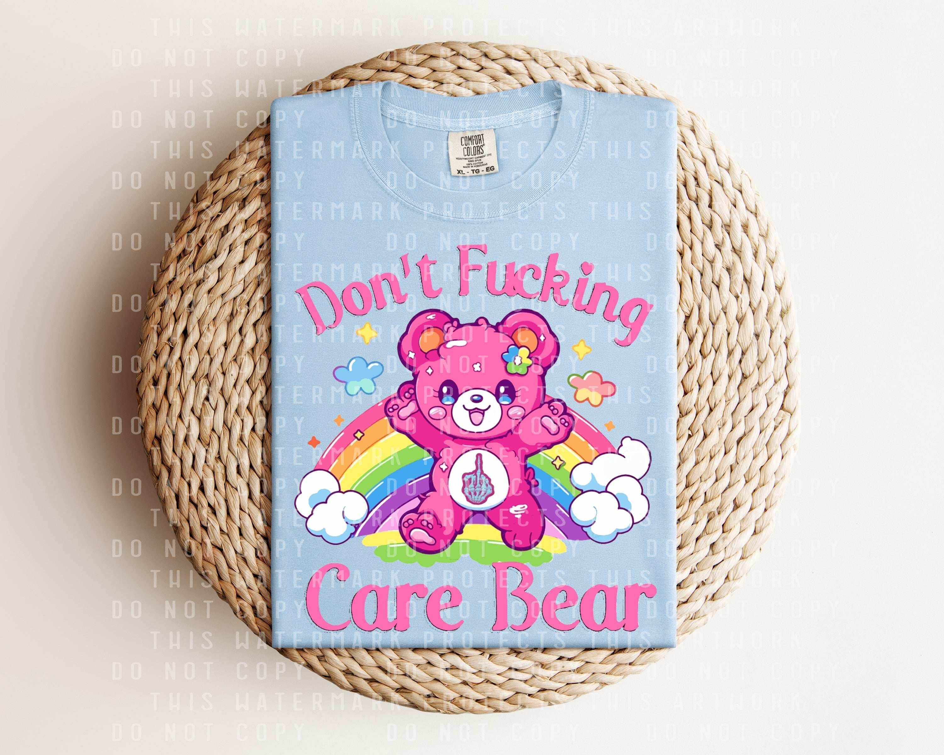 Don't F***ing Care Bear Graphic Tee - S