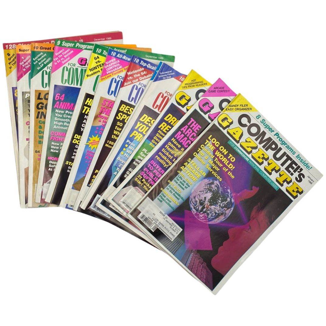 Compute's Gazette 1989 Back Issue(s) C64 C128 VIC-20 Commodore 64 Magazine - 