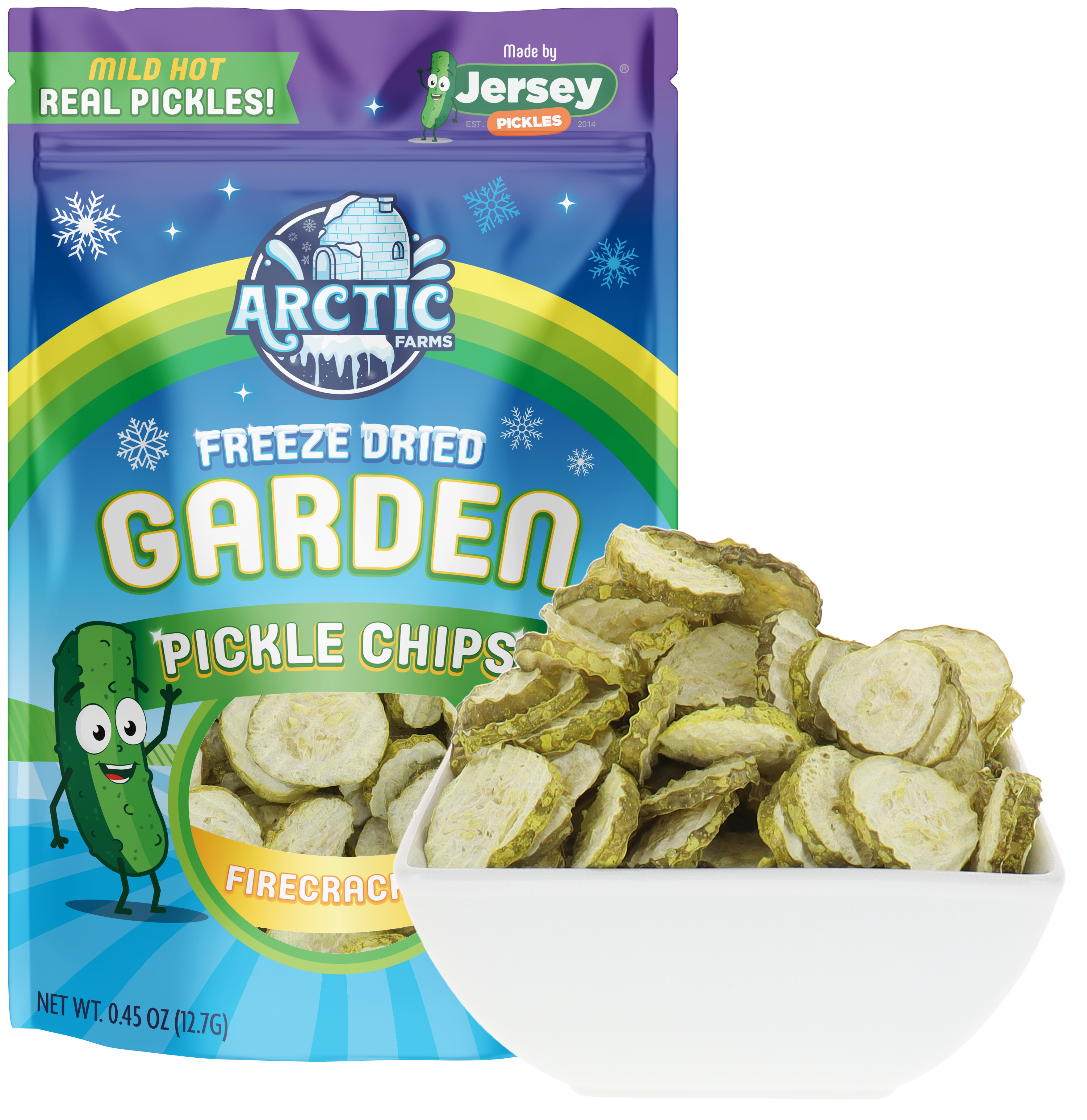 Freeze Dried Pickle Chips (Firecracker - Mild Hot) from Jersey Pickles