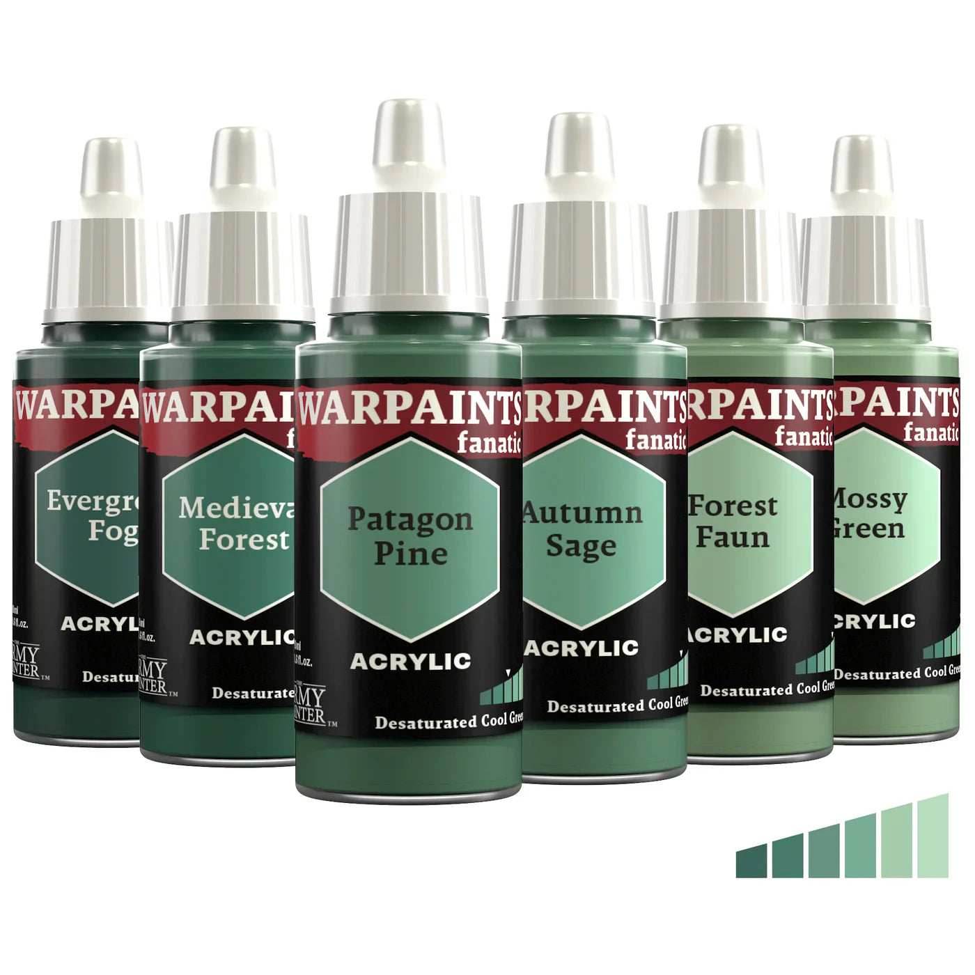 The Army Painter Warpaints Fanatic Flexible Triad Bundle - Desaturated Cool Greens