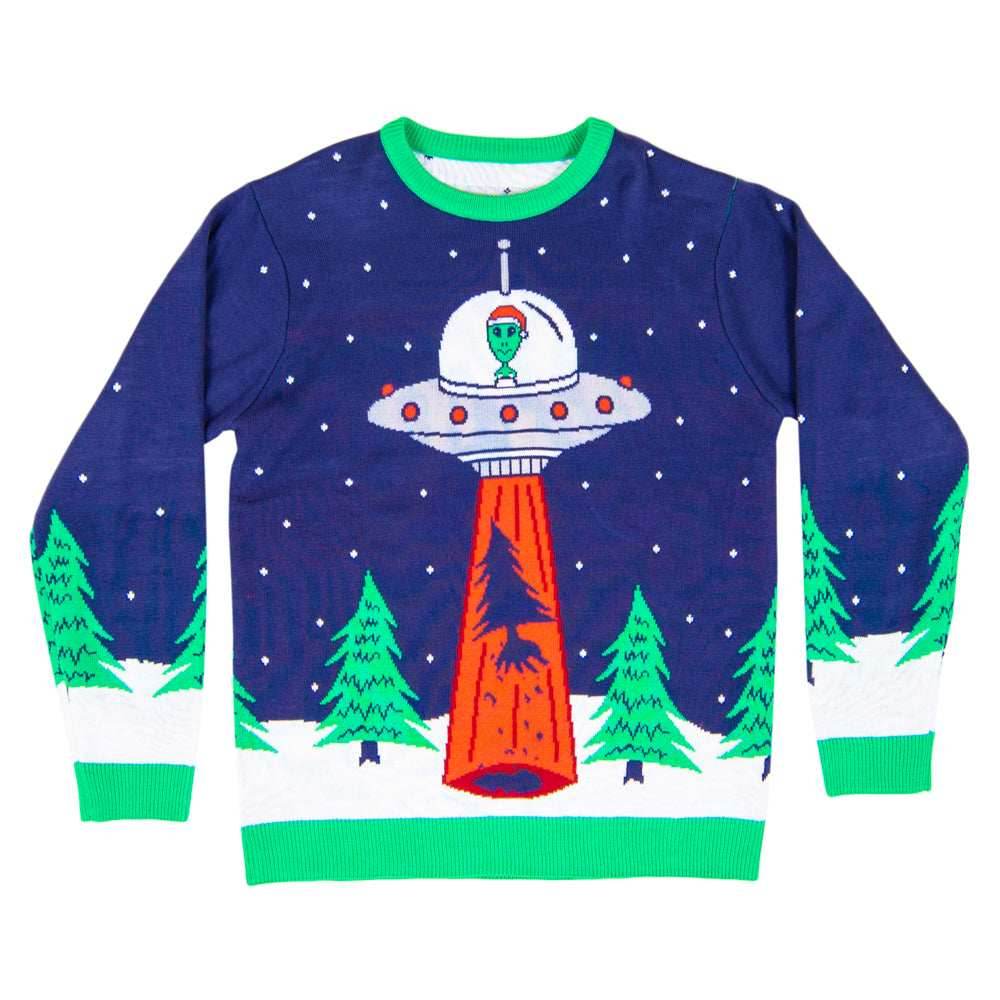 Flying Saucer Tree Abduction Sweater - XS