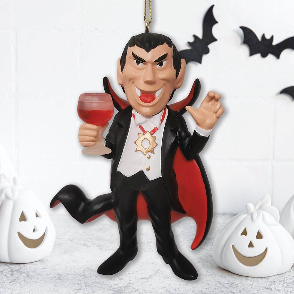 Dracula Vampire Christmas Ornament, Resin Halloween Decoration - 