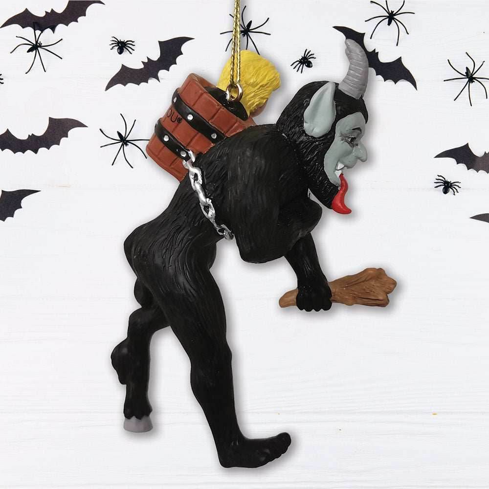 Krampus Creepy Halloween Ornament, Horror Christmas Tree Resin Decoration - 