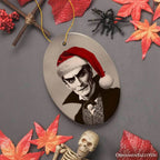 Phantom Count Dracula Ornament, Eerie Holiday Keepsake for Halloween Celebrations - Oval