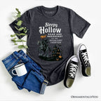 Headless Horseman Sleepy Hollow Halloween T-Shirt, Dead and Breakfast Retro Tee - Gray / XS