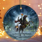 The Headless Horseman Spooky Halloween Ornament, The Legend of Sleepy Hollow - Circle