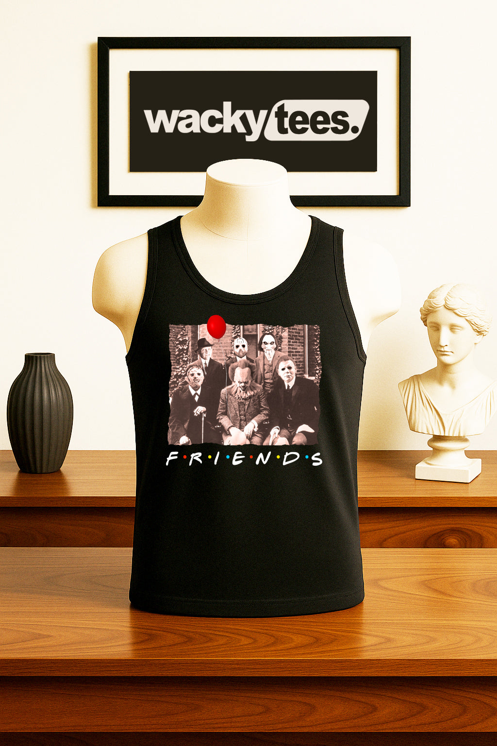 Friends Serial Killers Old Portrait Horror Terror Halloween Graphic Tee Shirt