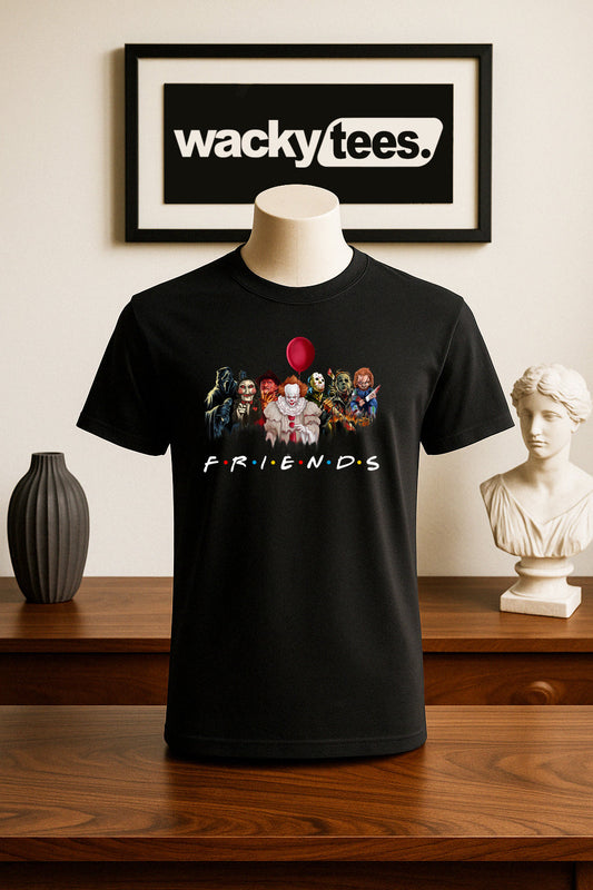 Friends Serial Killers Horror Terror Halloween 1 Graphic Tee Shirt