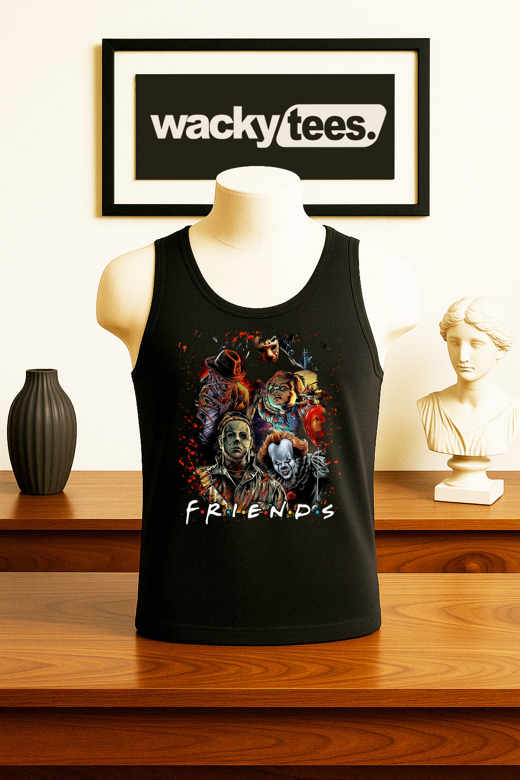 Friends Serial Killers Horror Terror Halloween 2 Graphic Tee Shirt