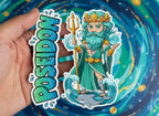 Poseidon Ennosigaios Mythkins™ Vinyl Sticker – Greek God of the Sea and Earthquakes | Waterproof & UV-Proof - Sticker / Mini