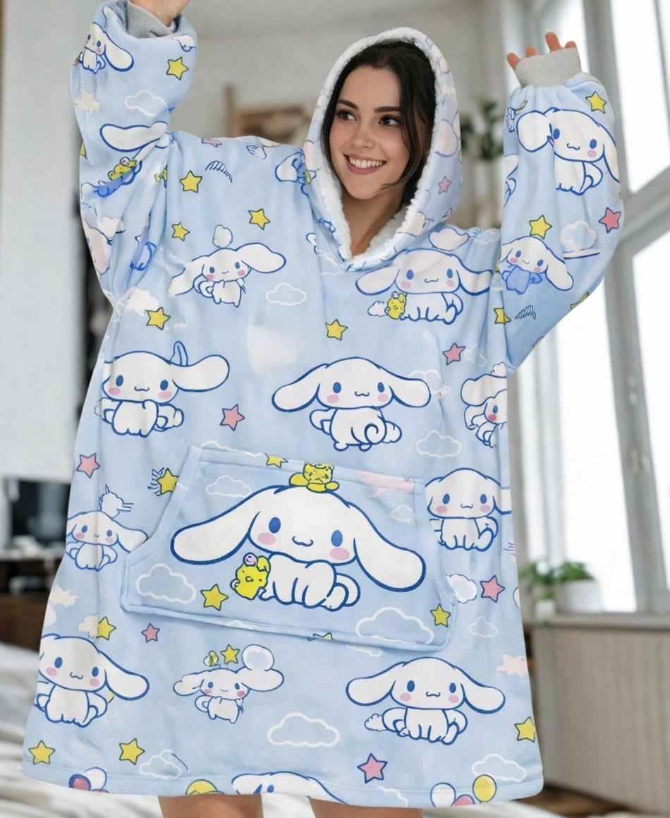 Cinnamoroll Wearable Blanket Hoodie for Kids & Adults | OLM Toys