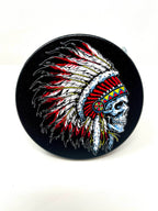 Indian Skull Headdress Hitch Cover - 4.0 Round