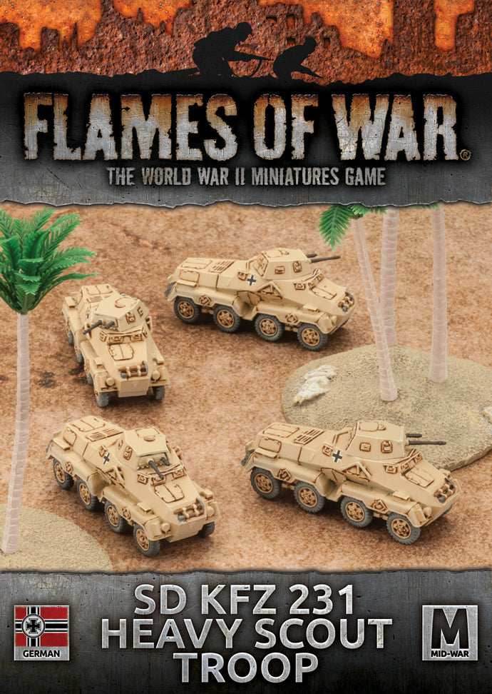 Flames of War: German SD KFZ 231 Heavy Scout Troop (Mid War-Afrika Korps) - 